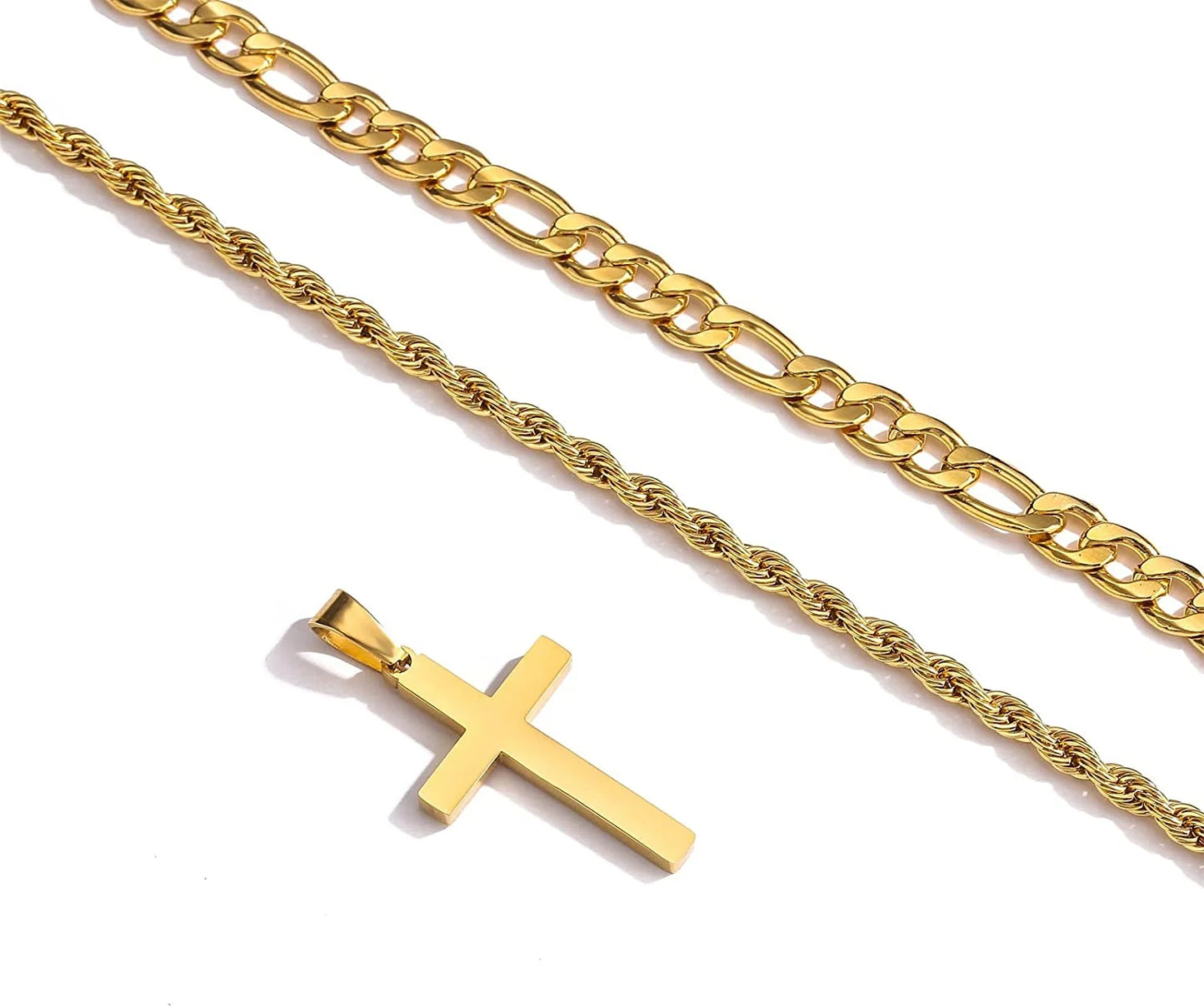 First Communion Graduation Fathers Day Jewelry Gifts for Men Boys Teen Dad Son Silver Cross Necklaces Stainless Steel Cross Pendant Chain Dad Him Kids Catholic Religious Christian Birthday