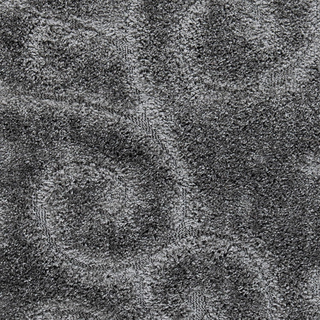 SAFAVIEH Florida Shag Collection Area Rug - 6'7" Square, Grey, Scroll Design, Non-Shedding & Easy to Clean, High-Low Plush Pile, Ideal for Living Room, Bedroom, Dining Space (SG455-8013)